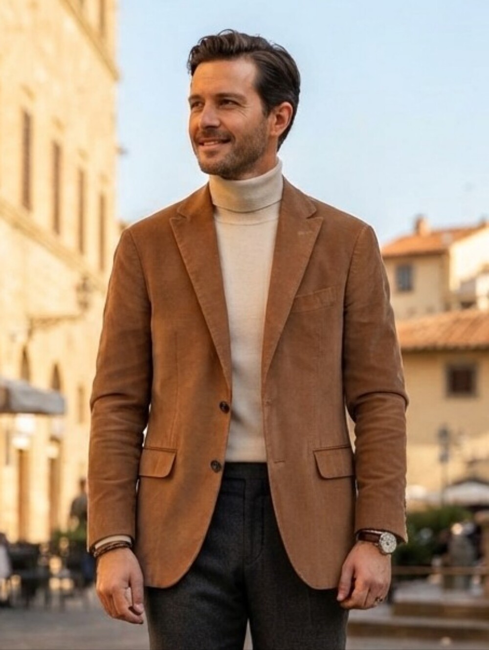 NWOT Banana Republic Factory Camel Brown Corduroy Blazer Size 42R Old Money Euro